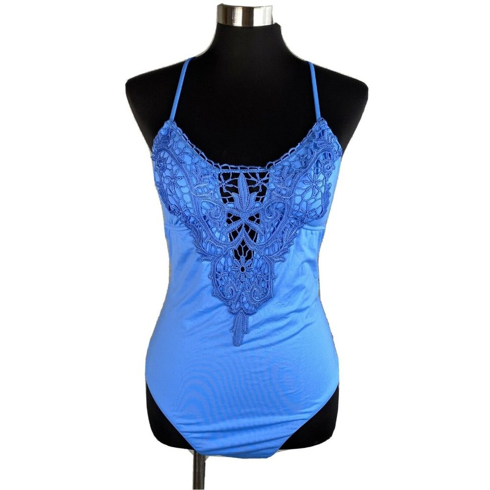 Becca by Rebecca Virtue Swimsuit M Medium Blue